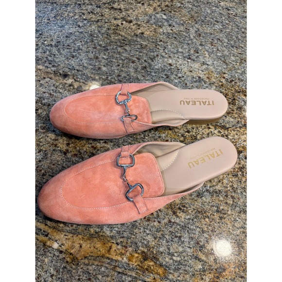 ITALIAU Lisa Flexlite Suede Phard Mules Buckle Loafers Slip On Shoes Size 11 - Picture 4 of 5